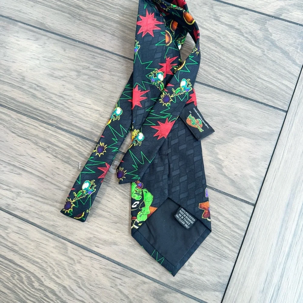 Vintage 90’s SPACE JAM Warner Bros Looney Tunes Men’s Tie - Black
